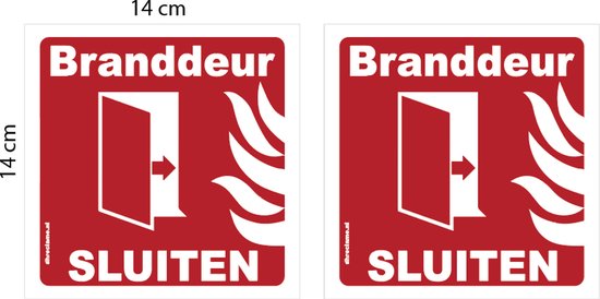 Ensemble d'autocollants de fermeture de porte coupe-feu 2 pièces.