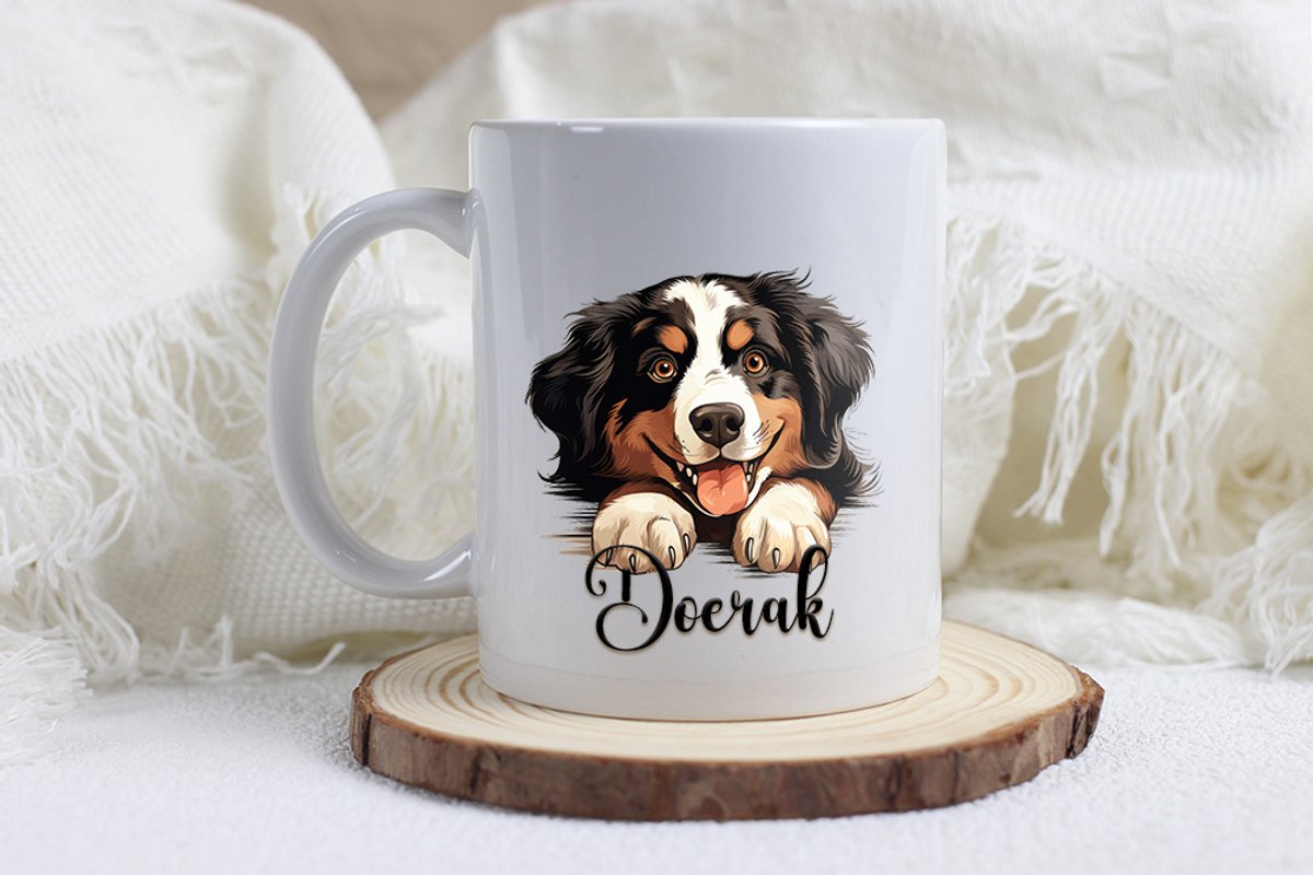 Berner sennenhond mok met naam