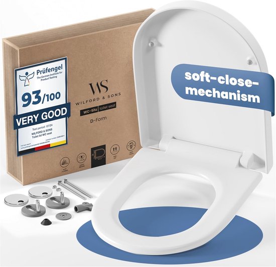 Sanifun Toiletbril Twix - D-vorm - Softclose & Quick Release