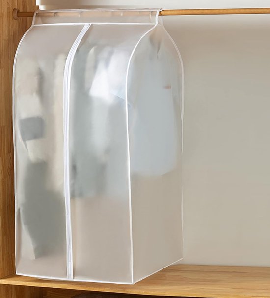 Kledinghoes voor kledingkastopslag, grote kledingrailhoes, hangende rek, beschermer, stofdichte kledingstanghoes voor opslag, kleding, jurken, pakken, jassen, 50 x 150 x 60 cm