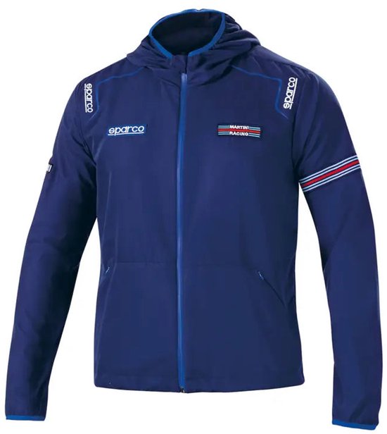 Sparco WINDSTOPPER MARTINI RACING Blauw – Lichtgewicht Waterafstotende Jas met Iconische Martini Racing Details van Sparco — afbeelding 5