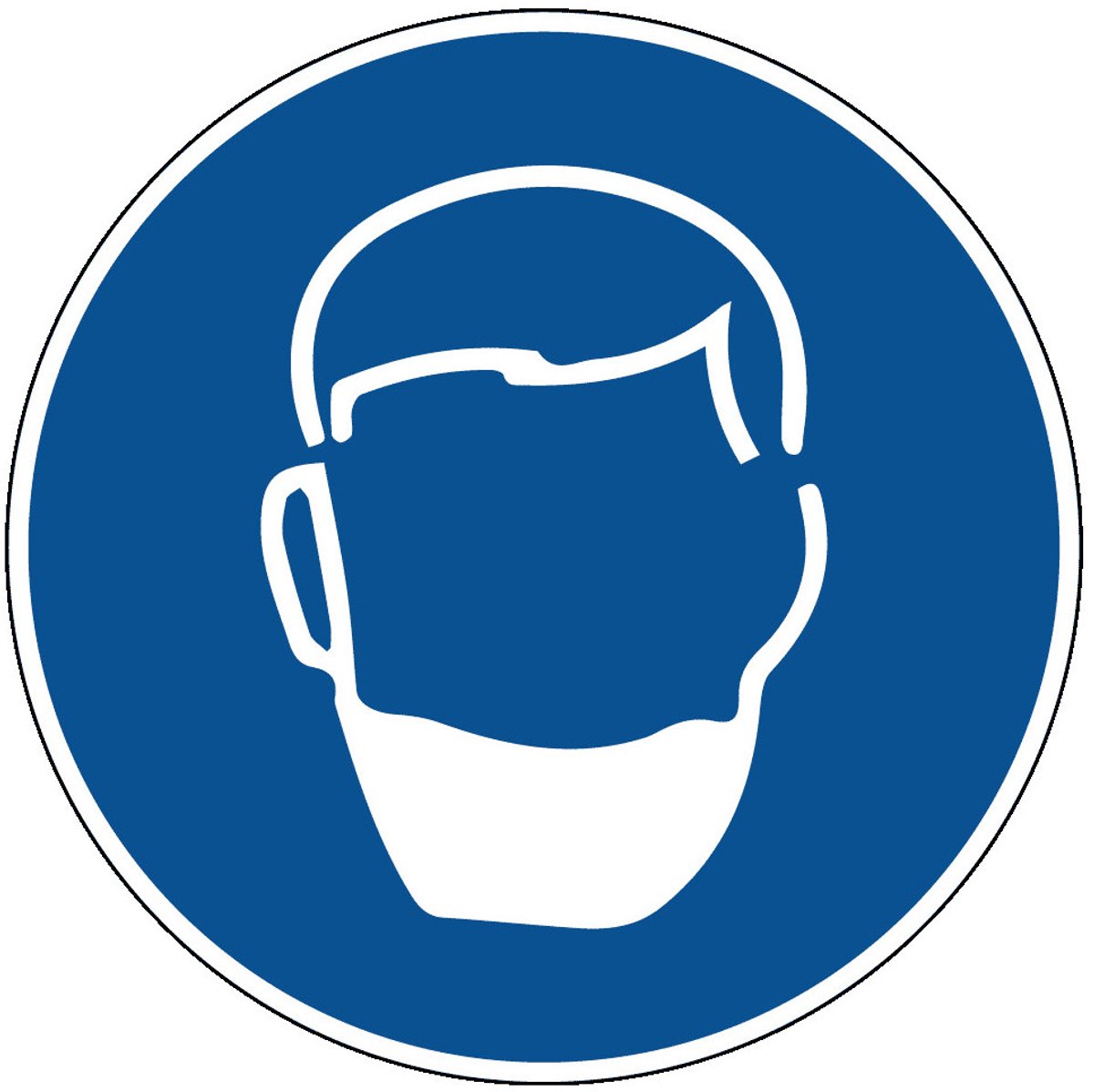 Baardnet verplicht sticker 100 mm