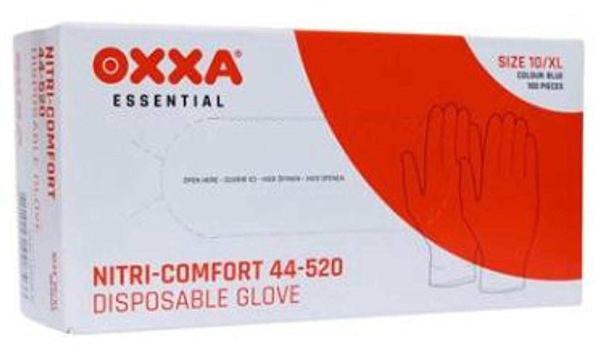 M-Safe 4520 disposable nitril handschoen onderzoekshandschoenen 4520 ongepoederd blauw