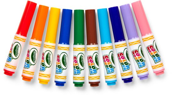 Crayola - Color Wonder - Viltstiften - 10 Mini Viltstiften Magisch Kleuren Zonder Knoeien