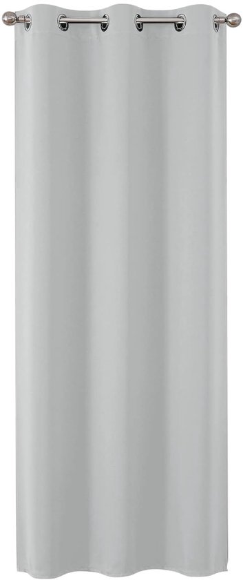 Topchances Set van 2 Franse deurpanelen gordijnen, ponsvrij klittenband verduisterende deurgordijnen, thermisch geïsoleerde en stofdichte deurgordijnen voor terrasdeur/binnen 66 x 172 cm (bruin