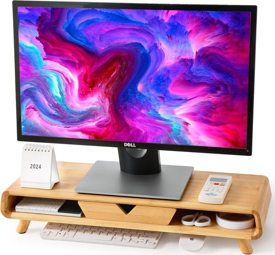 Monitorstandaard & monitorverhoging XL – met een zeer hoog