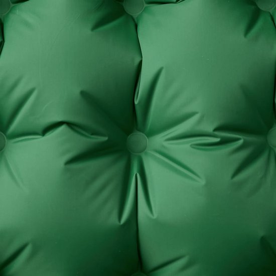 vidaXL - Kampeermatras - met - kussen - zelfopblazend - 1-persoons - groen van Merkloos — afbeelding 4
