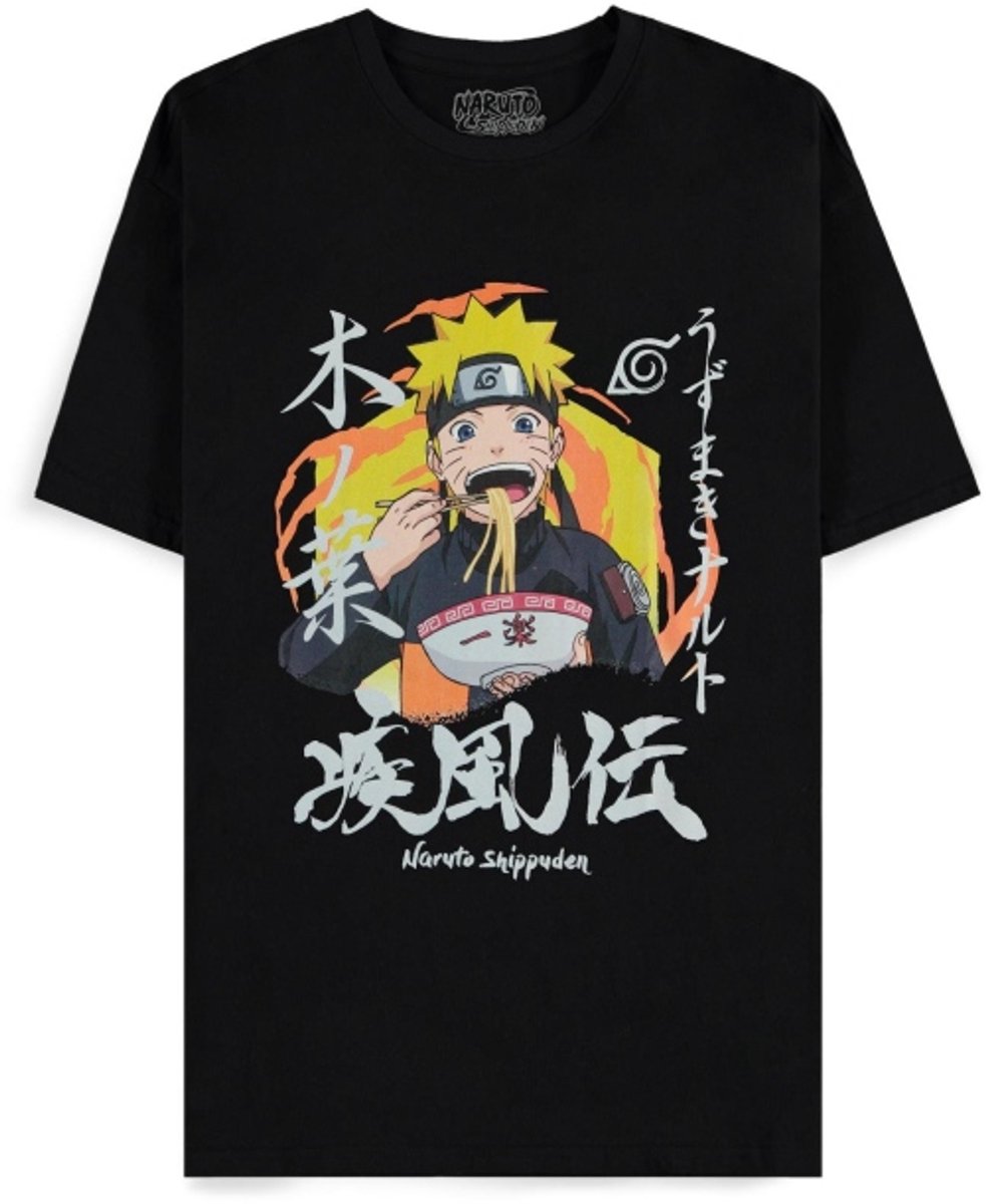 Naruto - Stuff Your Face Heren T-shirt - M - Zwart