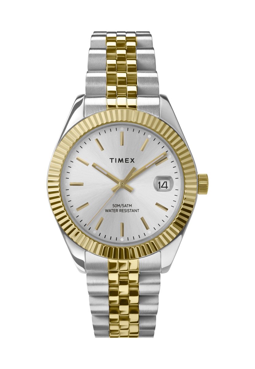 Timex Timex Legacy Kwarts Analoog Horloge Twee Toon Case: 100% Stainless Steel | Armband: 100% Stainless Steel 34 mm TW2W49700AJ, TW2W49800AJ, TW2W49900AJ