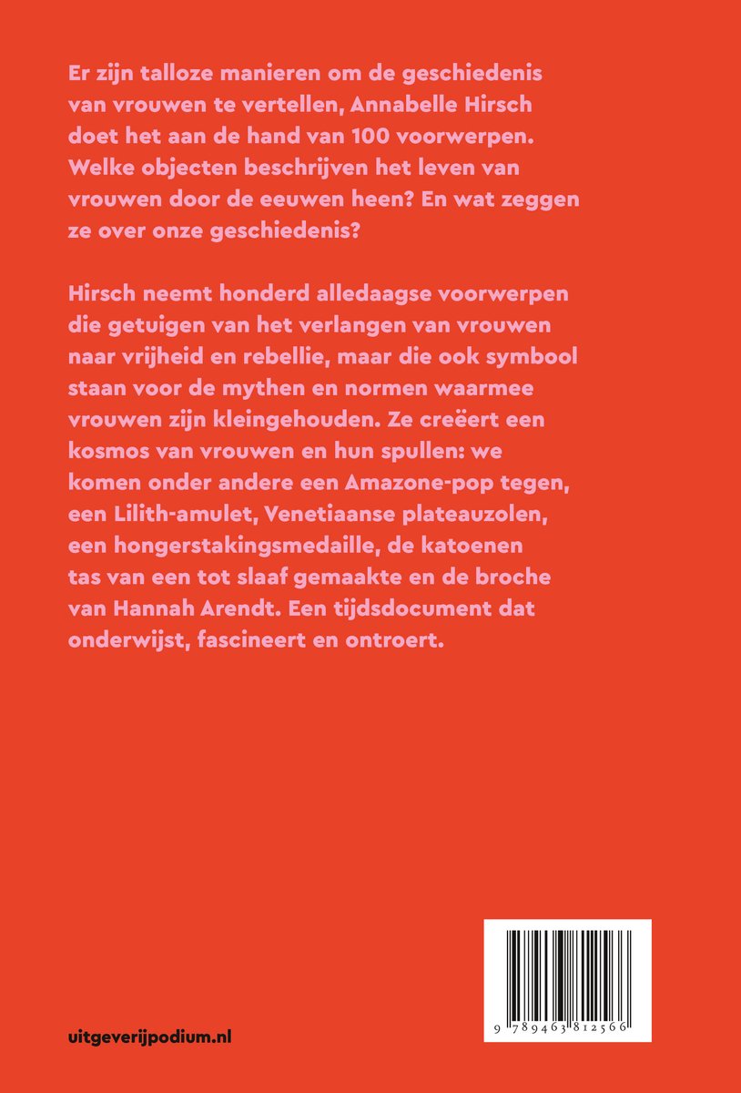 De geschiedenis van de vrouw in 100 voorwerpen - back cover