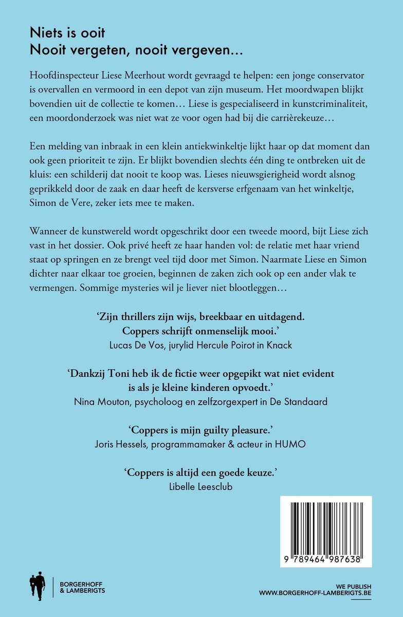 Niets is ooit - back cover