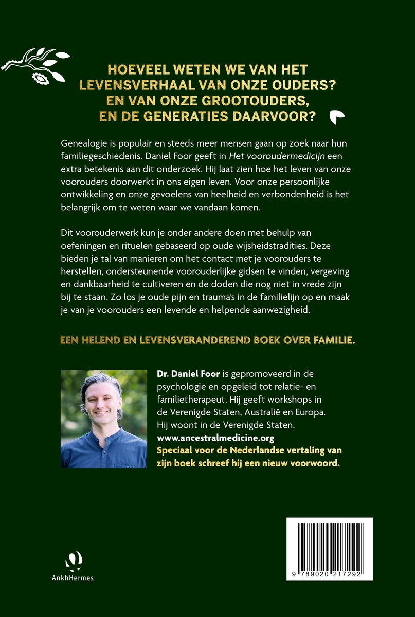 Het vooroudermedicijn - back cover