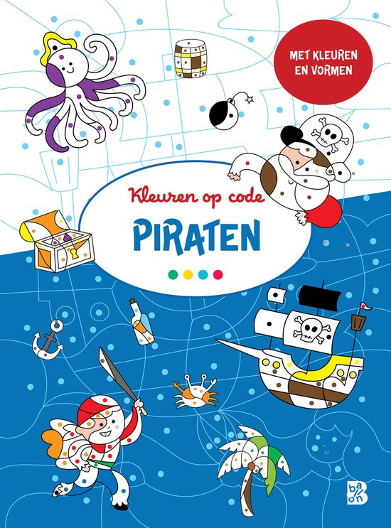 Kleuren op code 1 - Piraten - cover