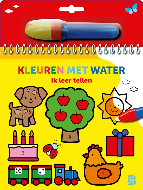 Kleuren met water - Ik leer tellen - cover