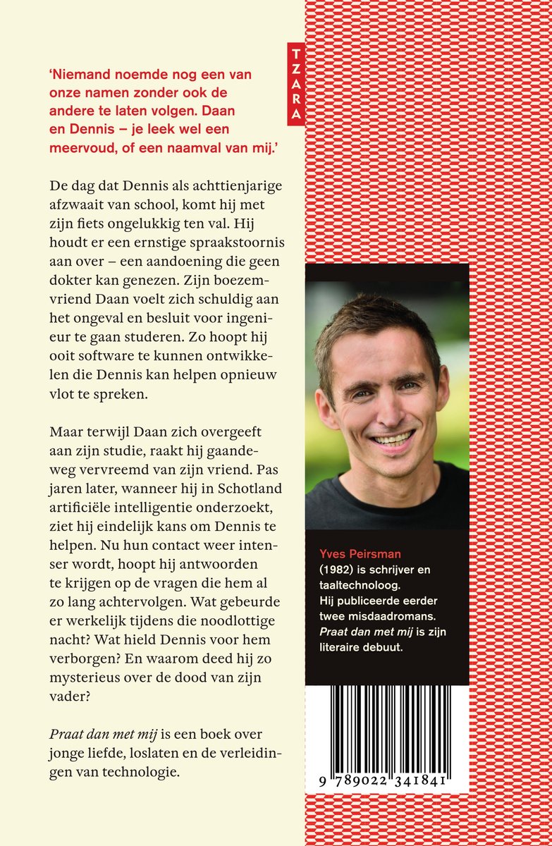 Praat dan met mij - back cover