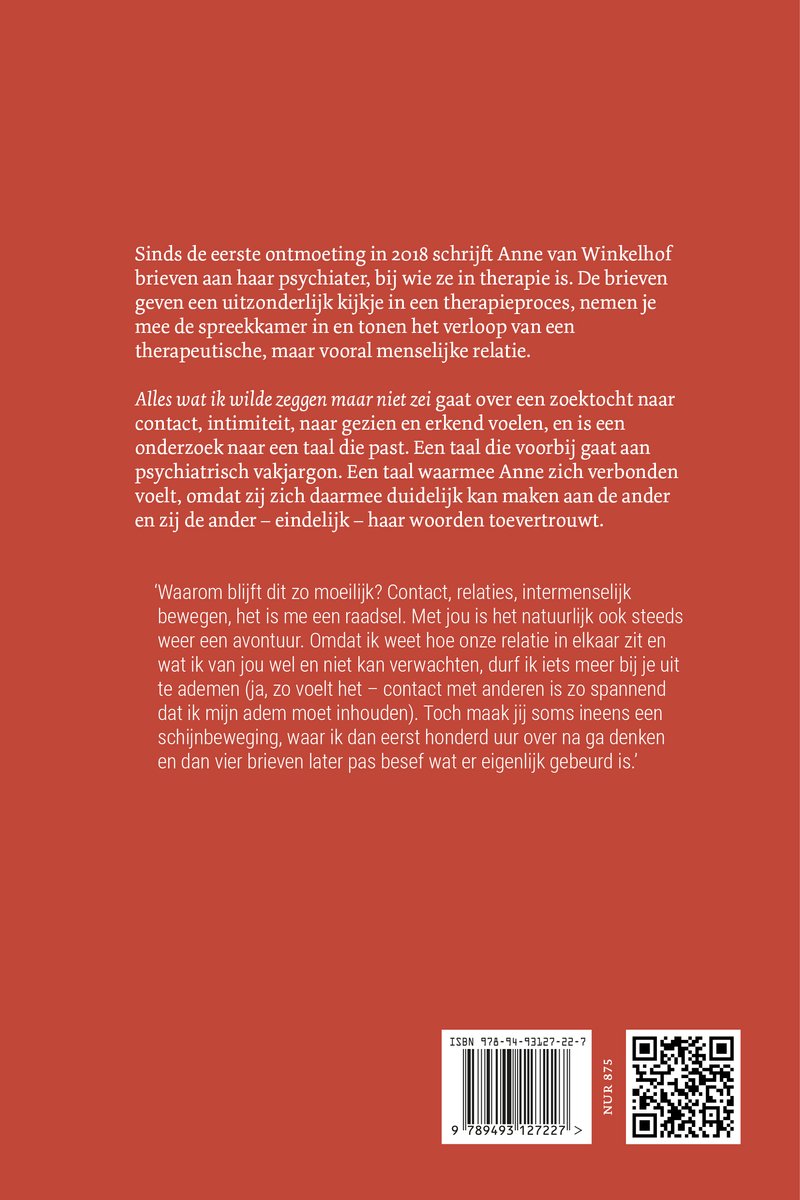 Alles wat ik wilde zeggen maar niet zei - back cover