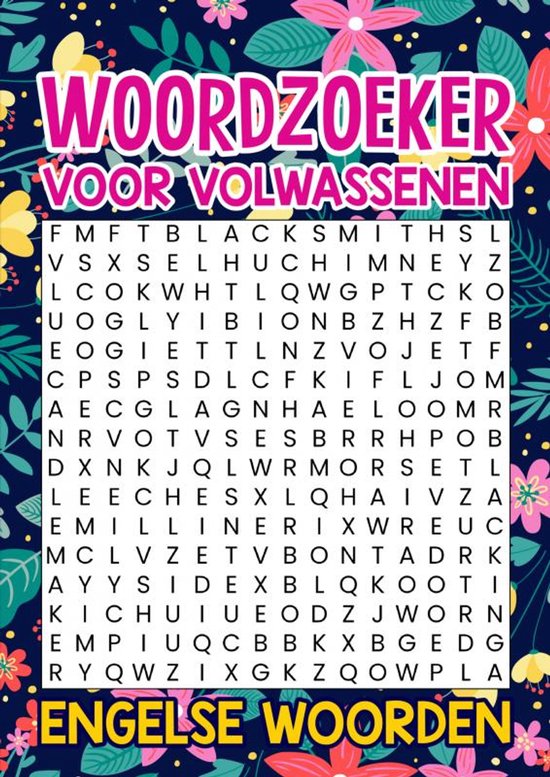 Foto: Woordzoeker voor volwassenen engelse woorden inclusief vertalingen