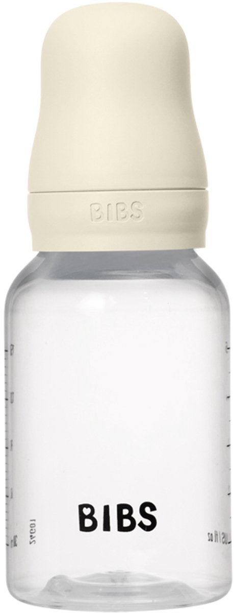 Bibs Fles - Slow Flow - 150 ml - Silicone - Ivory van Merkloos — afbeelding 3