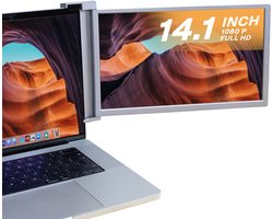 Horivue Portable Monitor 14.1 inch - Full HD - Draagbaar Scherm - Draagbare Monitor - Laptop Scherm Uitbreider - 1 Kabel - Gratis Hoes - Grijs Horivue Portable Monitor 14.1 inch - Full HD - Draagbaar Scherm - Draagbare Monitor - Laptop Scherm Uitbreider - 1 Kabel - Gratis Hoes - Grijs