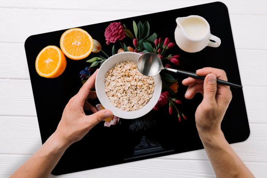 Napperons - 6 pièces - 45x30 cm - Set de table en plastique - Bouquet - Romantique - Coloré - Dessous de Assiettes - Décoration de table - Accessoires de décoration de table de Cuisine - Dessous de verre en Vinyl - Décoration de table