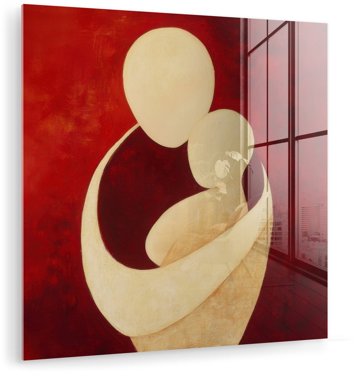 Abstract - Moeder - Kind - Rood