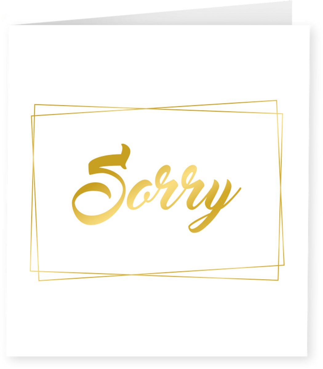 Gold white cards - Sorry