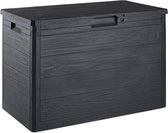 Bol.com Tuinkist Houtlook Antraciet - Multifunctionele Kussenbox 160L aanbieding