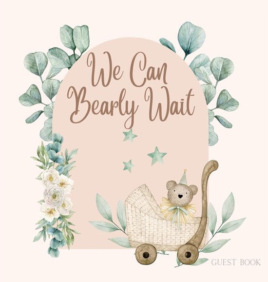 Bear Baby Shower Guest Book (hardback) - cover