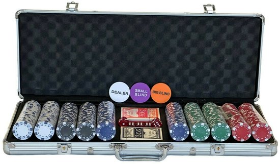 Pegasi pokerset 500 chips koffer - Texas Hold'em Poker Set - Pokerkoffer - Koffer voor Pokeren