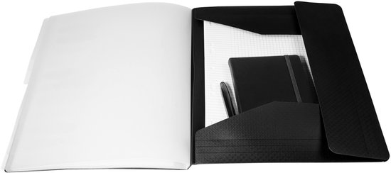 Exacompta 10x Trieur polypropylène 3 rabats 8 compartiments OPAK - Noir - 56181E