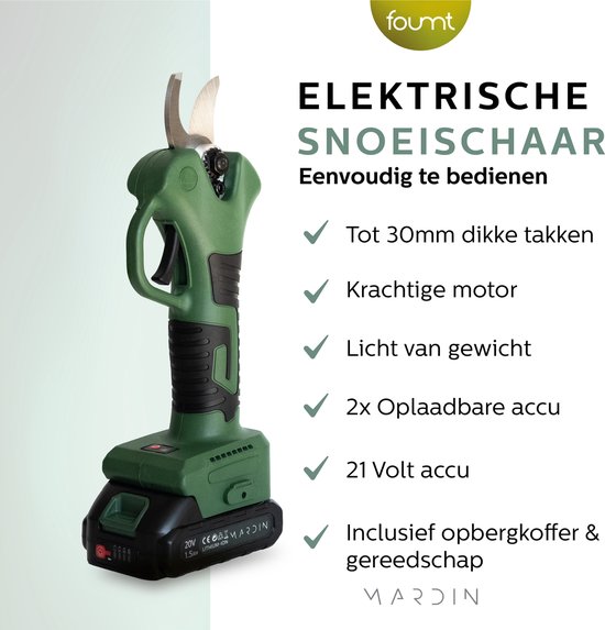 Elektrische snoeischaar - Groen van VONROC — afbeelding 5