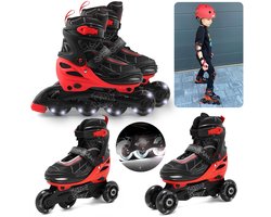 MARVEL Spider-Man Soft Boot 3-in-1 Rollen voor Kinderen, Verstelbaar, LED - Klassiek, Trainings, Roller Skates