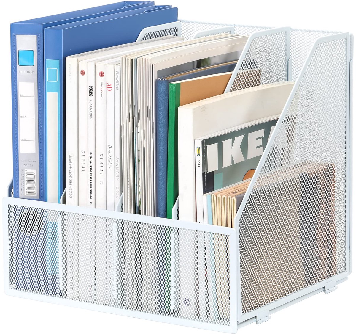 Unyqoos Stijlvolle en Robuuste A4 Documenten Organizer voor Bureau en Kantoor Wit