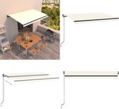 Store banne rétractable manuel vidaXL 400 x 350 cm Crème - Store banne rétractable - Auvents rétractables - Store banne rétractable - Auvents rétractable
