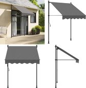 Store banne rétractable vidaXL 150 x 150 cm, tissu et acier, anthracite - Auvents banne rétractable - Store banne rétractable - Protection solaire
