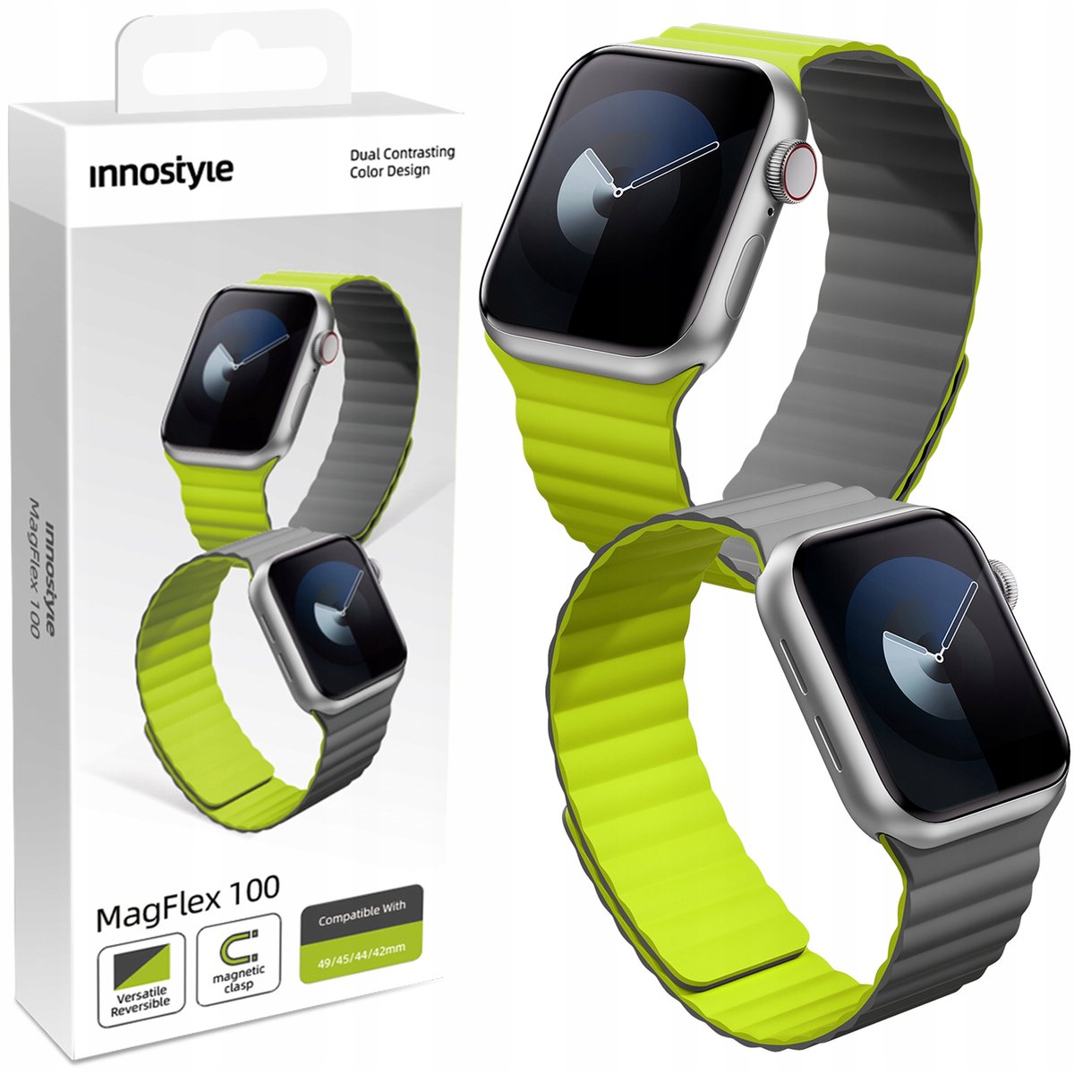 Innostyle Band Voor Apple Watch Ultra 42 44 45 49 Mm Waterdicht Magnetisch
