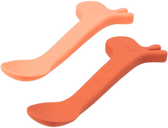 Done By Deer Silicone Spoon Lalee Papaya 2-pack van Done by Deer — afbeelding 3