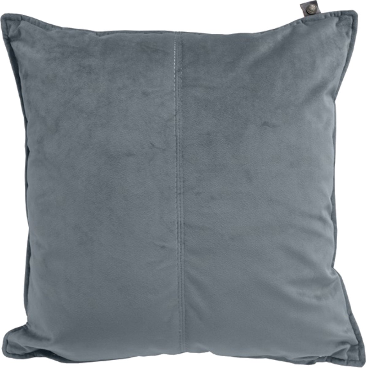 Overseas Middlestitch Velours Kussen Cool Grey 45 x 45 cm