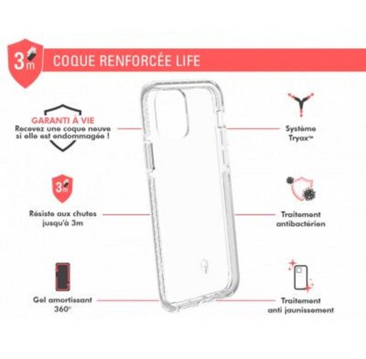 Force Case, Versterkte hoes Geschikt voor Apple iPhone 11 Pro LIFE, Transparant