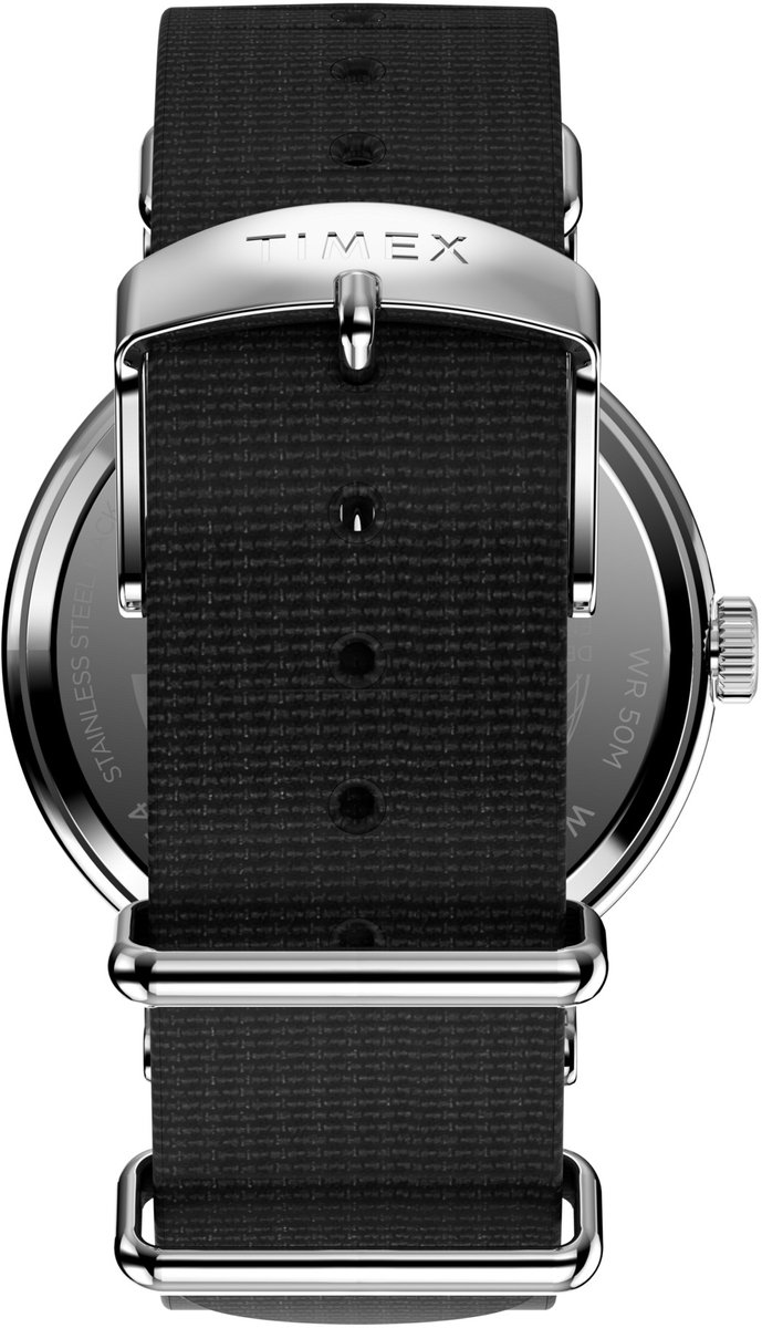 Timex Weekender Quartz Analoog Horloge Zwart Kast: 100% Laag Lood Messing | Armband 100% Textile 40 mm TW2W86100AJ