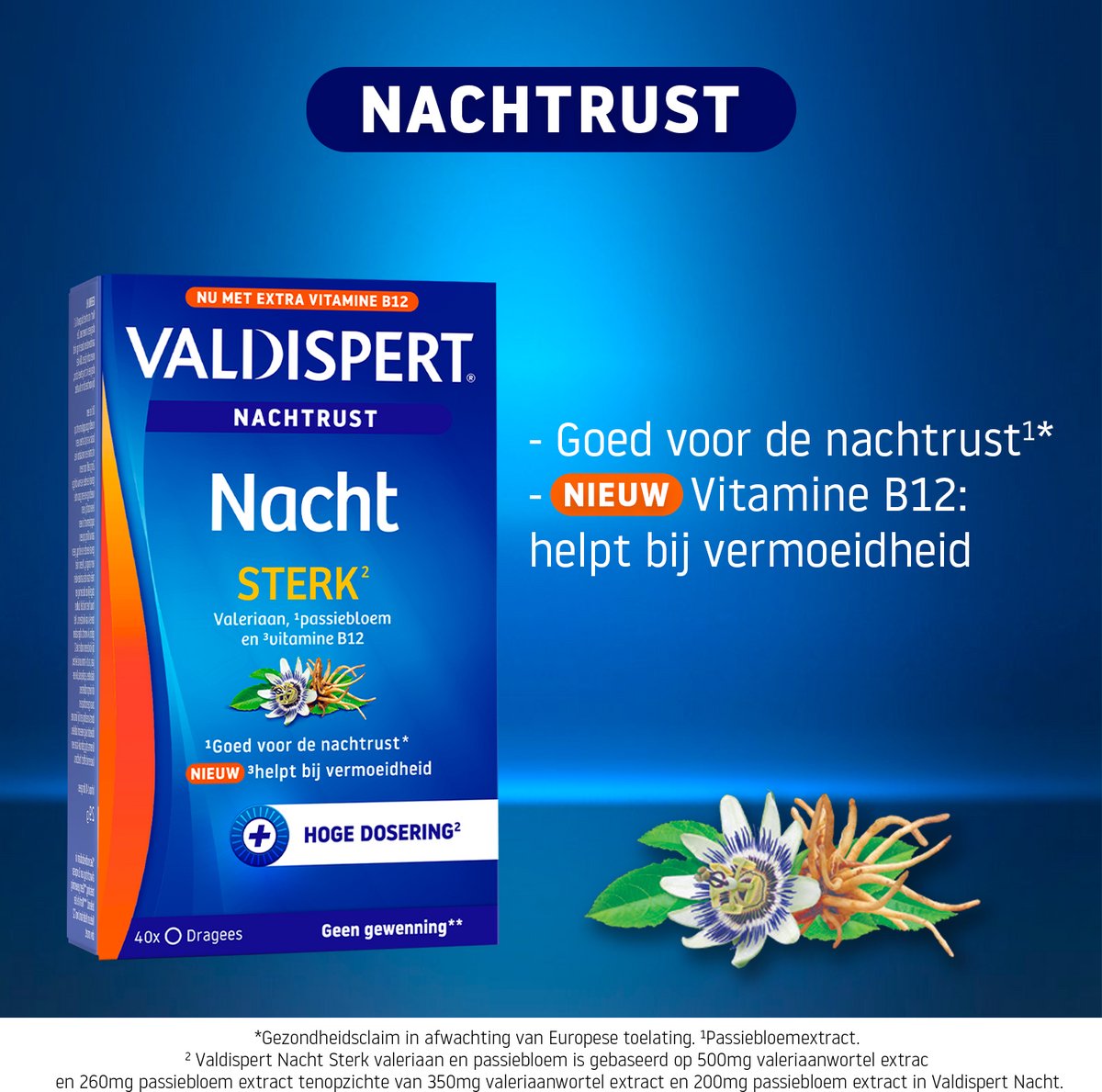 Valdispert Nacht Sterk - Passiebloem voor een goede nachtrust* - 40 tabletten — afbeelding 4