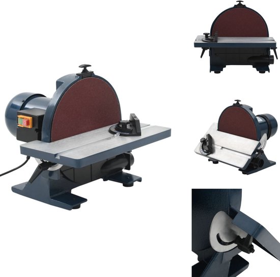 VEVOR 1,5 kW schijfschuurmachine met verstelbare bandschuurmachine Ph 427 x 12 inch, centrale bandschuurmachine en