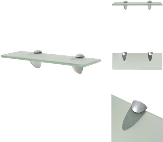 vidaXL Étagère flottante - Étagère en Verres 30x10 cm - Verre dépoli - Capacité de charge 10 kg - Support mural