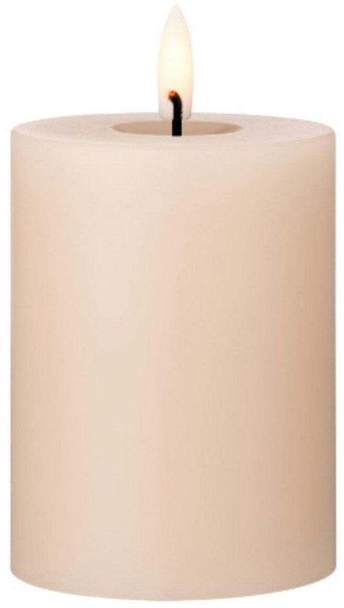 Ester & Erik Stolpkaars 10cm Ice Latte LED - Kaarsen bruin