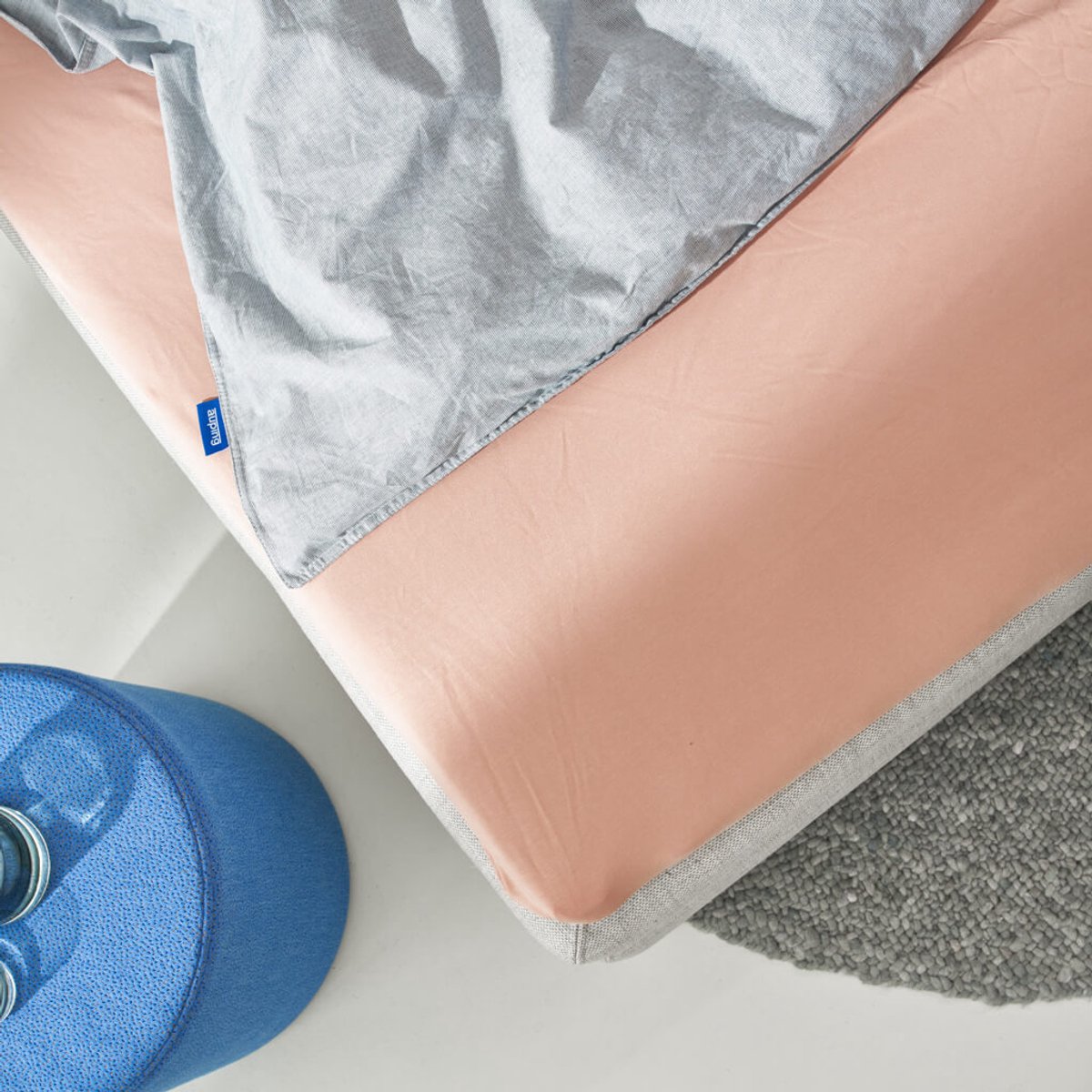 Auping Jersey 190 hoeslaken voor splittopper - 140/160 x 200/210/220 cm - Blush - Biologisch katoen