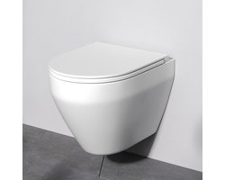 AM.PM Spirit V2.0 - Hangtoilet - Softclose Toiletbril - Randloos diepspoel - Glans Wit - WC Pot