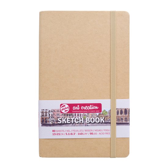 Schetsboek talens art creation kraft 13×21 cm – 5 stuks