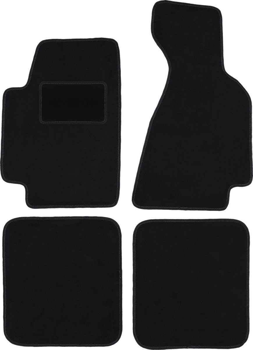 Zwarte velours vloermatten voor: Audi 80 B5 cabriolet (1994-2000)