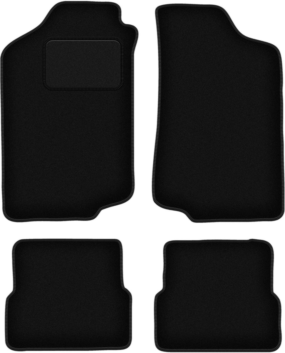 Zwarte veloursmatten voor: Volkswagen Jetta II sedan (1984-1992)