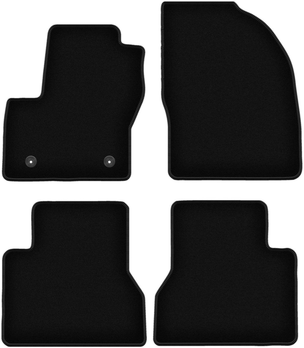 BASIC zwarte veloursmatten voor: Ford Tourneo Connect combivan (2013-2017)